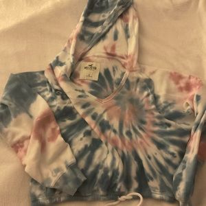 Hollister Tie-Dye Cropped Hoodie